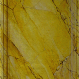Trompe l'oeil encadrement mouluré sur faux marbre jaune de sienne, peinture décorative