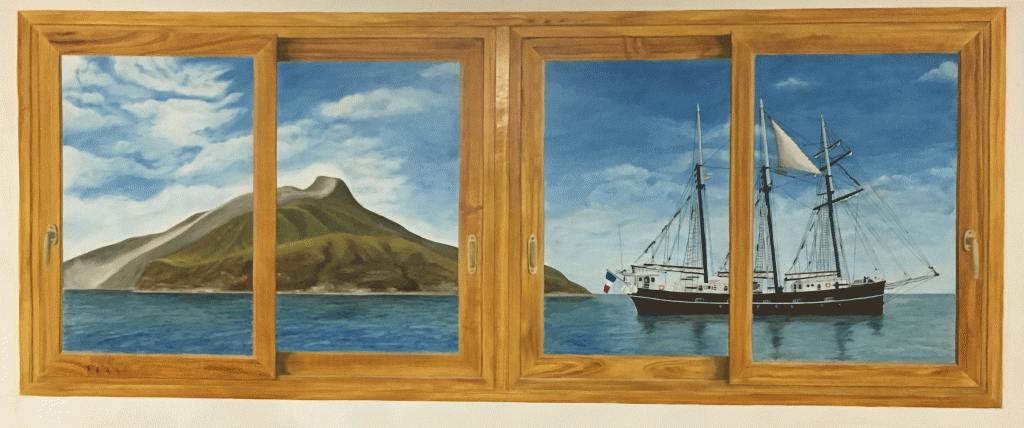 Trompe oeil panorama en mer