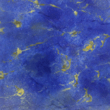 Imitation peinte de la pierre semi précieuse bleue Lapis Lazuli, avec incrustations or