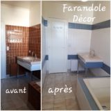 Relooking ancienne salle des bains- carrelages et meubles